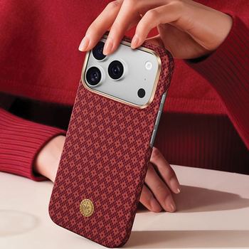 Кевларен кейс с MagSafe за iPhone 18 Pro, iPhone 17 Pro - Benks ArmorGrid ArmorAir Magnetic Kevlar Metal Frame Case 600D (red) 6