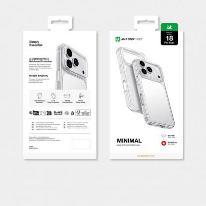 Хибриден кейс с висока степен на защита за iPhone 18 Pro Max, iPhone 17 Pro Max - AmazingThing Minimal Hybrid Case (прозрачен) 11