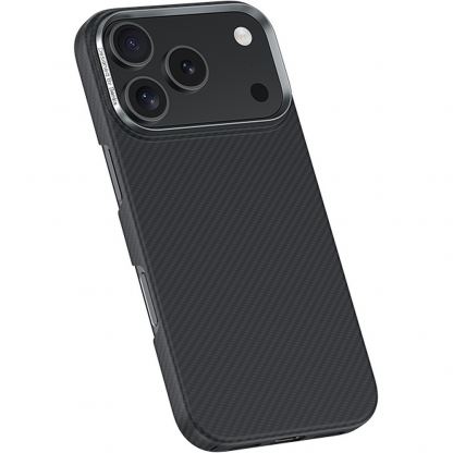 Кевларен кейс с MagSafe за iPhone 18 Pro, iPhone 17 Pro - Benks Armor Air Kevlar Metal Frame Case 600D (черен) 5
