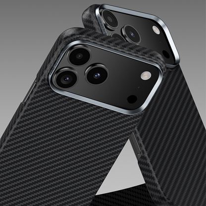 Кевларен кейс с MagSafe за iPhone 18 Pro, iPhone 17 Pro - Benks Armor Air Kevlar Metal Frame Case 600D (черен) 6