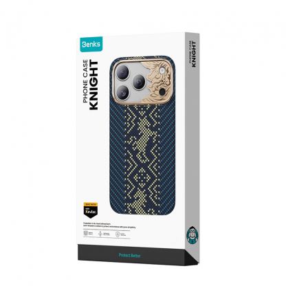 Кевларен кейс с MagSafe за iPhone 18 Pro, iPhone 17 Pro - Benks Armor Air Knight Kevlar Metal Frame Case 7