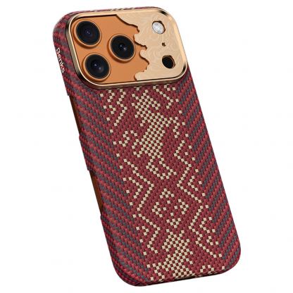 Кевларен кейс с MagSafe за iPhone 18 Pro, iPhone 17 Pro - Benks Armor Air Knight Kevlar Metal Frame Case (red) 4