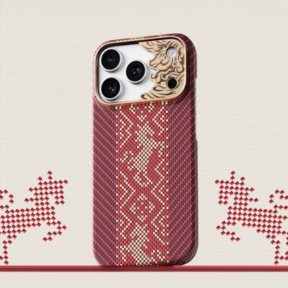 Кевларен кейс с MagSafe за iPhone 18 Pro, iPhone 17 Pro - Benks Armor Air Knight Kevlar Metal Frame Case (red) 6