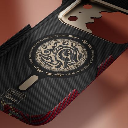 Кевларен кейс с MagSafe за iPhone 18 Pro, iPhone 17 Pro - Benks Armor Air Knight Kevlar Metal Frame Case (red) 8