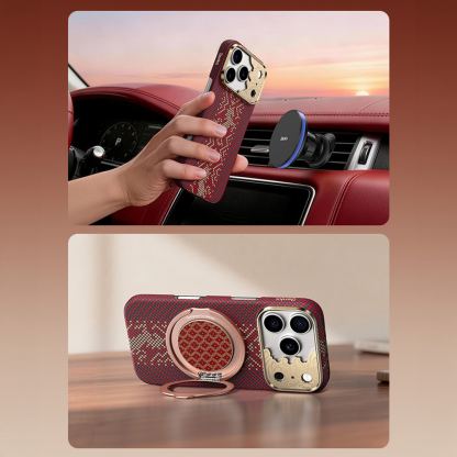 Кевларен кейс с MagSafe за iPhone 18 Pro, iPhone 17 Pro - Benks Armor Air Knight Kevlar Metal Frame Case (red) 9