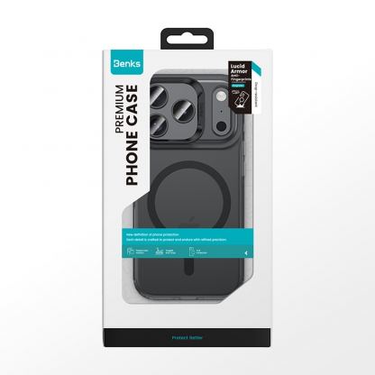 Хибриден удароустойчив кейс с MagSafe за iPhone 18 Pro, iPhone 17 Pro - Benks Magnetic Lucid Armor Camera Control Button Case (black) 11