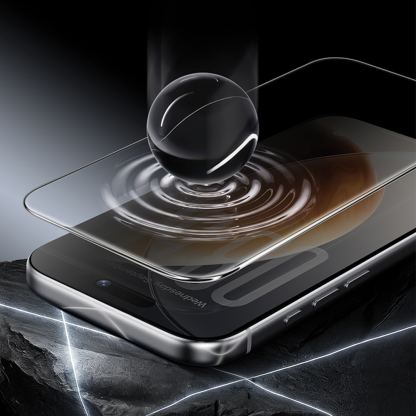 Калено стъклено защитно покритие със сапфирени частици на iPhone 18 Pro, iPhone 17 Pro - Benks Tempered Glass Omni Warrior Anti-Drop Privacy 5
