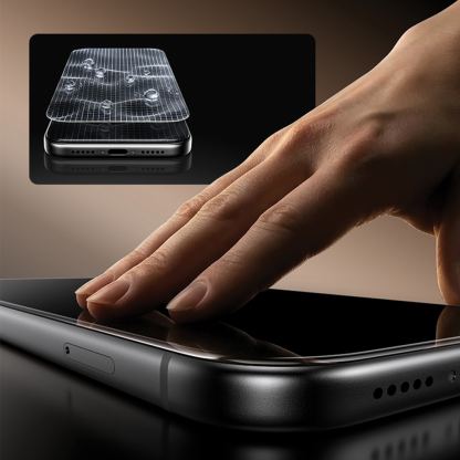 Калено стъклено защитно покритие със сапфирени частици на iPhone 18 Pro, iPhone 17 Pro - Benks Tempered Glass Omni Warrior Anti-Drop Privacy 11