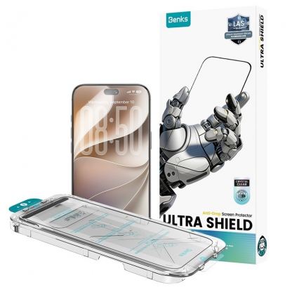 Калено стъклено защитно покритие за дисплея на iPhone 17 Pro, iPhone 18 Pro - Benks Ultra Shield HD Tempered Glass  8