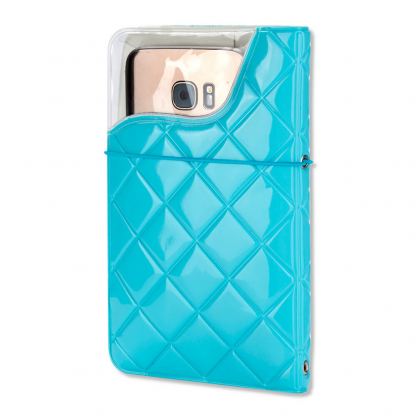 4smart Waterproof Wallet Case Rimini - универсален водоустойчив калъф за смартфони до 6 инча (син) 4