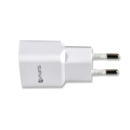 4smarts Wall Charger 12W and Lightning Cable MFI - комплект зарядно за ел. мрежа и сертифициран lightning кабел за устройства с Lightning вход (100см) (бял) (bulk) 2
