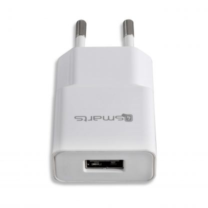 4smarts Wall Charger 12W and Lightning Cable MFI - комплект зарядно за ел. мрежа и сертифициран lightning кабел за устройства с Lightning вход (100см) (бял) (bulk) 3