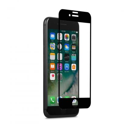 Moshi IonGlass - стъклено защитно покритие за целия дисплей на iPhone SE (2020), iPhone 8, iPhone 7, iPhone 6S, iPhone 6 (прозрачен-черен) 3