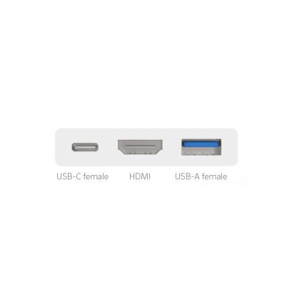 Artwizz USB Type-C Digital AV Multiport Adapter - адаптер за свързване от USB-C към HDMI 4K, USB-C, USB-A 2