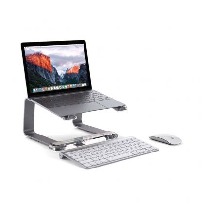 Griffin Elevator Computer Laptop Stand - настолна алуминиева поставка за MacBook и лаптопи (тъмносива) 5