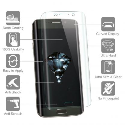 4smarts Second Glass Curved - калено стъклено защитно покритие с извити ръбове за целия дисплея на Samsung Galaxy Note 7 (прозрачен-сребрист) 2