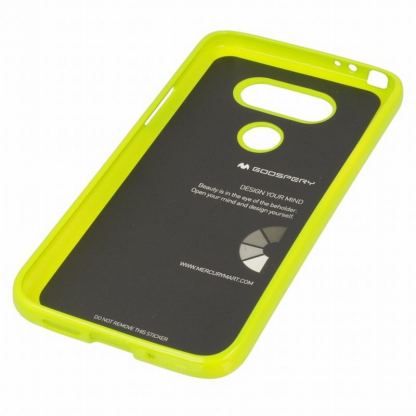 Mercury Goospery Jelly Case - силиконов (TPU) калъф за LG G5 (лайм) 2