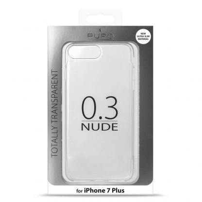 Puro 0.3 Nude case - ултра-тънък (0.30 mm) TPU кейс за iPhone 7 Plus, iPhone 8 Plus (прозрачен) 4