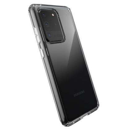 Speck Presidio Perfect Clear Case - удароустойчив хибриден кейс за Samsung Galaxy S20 Ultra (прозрачен) 2