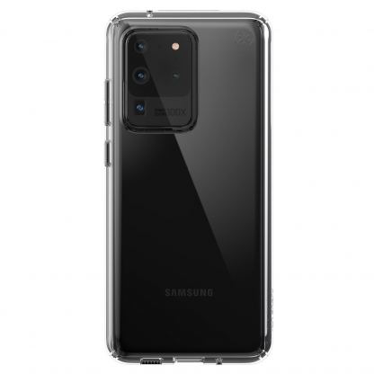 Speck Presidio Perfect Clear Case - удароустойчив хибриден кейс за Samsung Galaxy S20 Ultra (прозрачен) 3