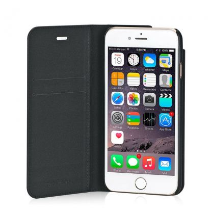 Bling My Thing Primo Milky Way Pure Brilliance - кожен калъф, тип портфейл с кристали Сваровски за iPhone SE 2020, iPhone 7, iPhone 8 (черен) 4