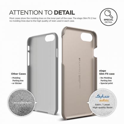 Elago S7 Slim Fit 2 Case + HD Clear Film - поликарбонатов кейс и HD покритие за iPhone SE 2020, iPhone 7, iPhone 8 (златист) 5