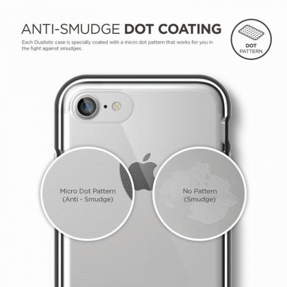 Elago Dualistic Case - хибриден кейс (поликарбонат + TPU) и HD покритие за iPhone 7, iPhone 8 (черен) 3