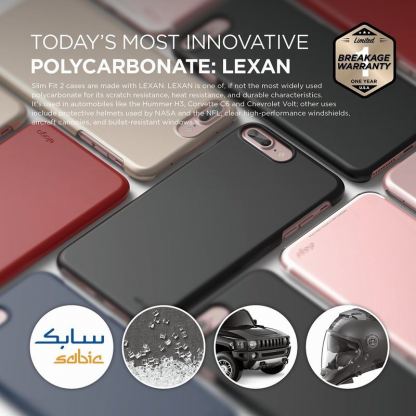 Elago S7 Slim Fit 2 Case + HD Clear Film - поликарбонатов кейс и HD покритие за iPhone 7 Plus, iPhone 8 Plus (черен-мат) 6