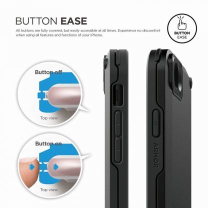 Elago Armor Case - хибриден кейс (поликарбонат + TPU) и HD покритие за iPhone SE 2020, iPhone 7, iPhone 8 (черен) 3