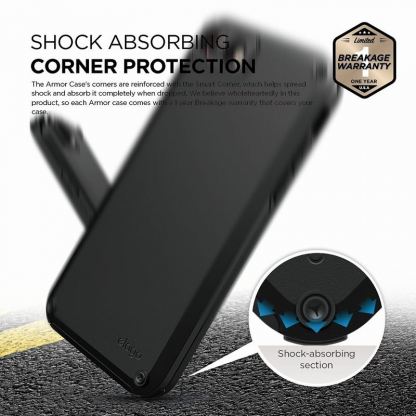 Elago Armor Case - хибриден кейс (поликарбонат + TPU) и HD покритие за iPhone SE 2020, iPhone 7, iPhone 8 (черен) 6