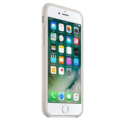 Apple Silicone Case - оригинален силиконов кейс за iPhone SE 2020, iPhone 7, iPhone 8 (бежав) 2