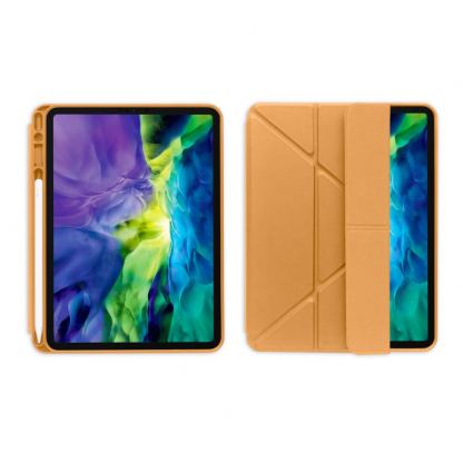 Torrii Torrio Plus Case - кожен кейс и поставка с отделение за Apple Pencil за iPad Pro 11 (2020), iPad Pro 11 (2018) (кафяв) 11