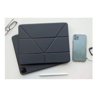 Torrii Torrio Plus Case - кожен кейс и поставка с отделение за Apple Pencil за iPad Pro 12.9 (2020), iPad Pro 12.9 (2018) (черен) 6