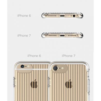 STILMIND Clear Wave Case - удароустойчив хибриден кейс за iPhone SE 2020, iPhone 7, iPhone 8, iPhone 6S, iPhoen 6 (прозрачен) 6