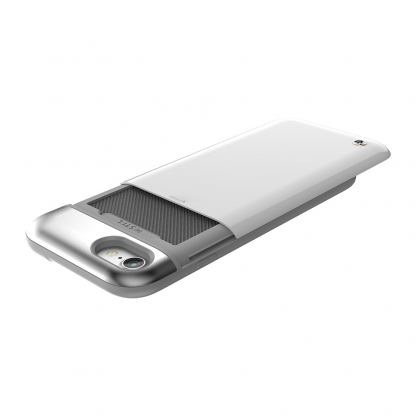 STILMIND Mystic Pebble Case - удароустойчив хибриден кейс с отделение за кр. карта за iPhone SE 2020, iPhone 7, iPhone 8 (бял) 3