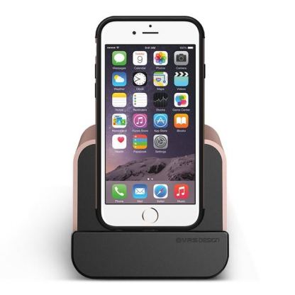 Verus New i-Depot Cradle - док станция за iPhone 7, iPhone 8, 7 Plus, 6/6S, 6 Plus/6S Plus, iPhone 5/5S/5C/SE, iPad mini (всички поколения), iPad Air/Air 2, iPad Pro 9.7 (розово злато) 3