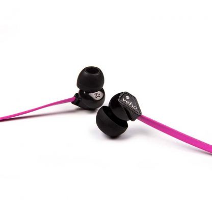 Veho 360 EP Z-1 Flex Stereo - слушалки за iPhone, Samsung, Sony и други мобилни устройства (розов) 3