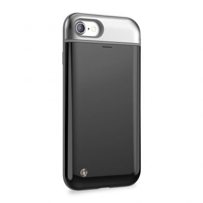 STILMIND Mystic Pebble Case - удароустойчив хибриден кейс с отделение за кр. карта за iPhone SE 2020, iPhone 7, iPhone 8 (черен) 3