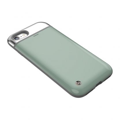 STILMIND Mystic Pebble Case - удароустойчив хибриден кейс с отделение за кр. карта за iPhone SE 2020, iPhone 7, iPhone 8 (маслинен) 2