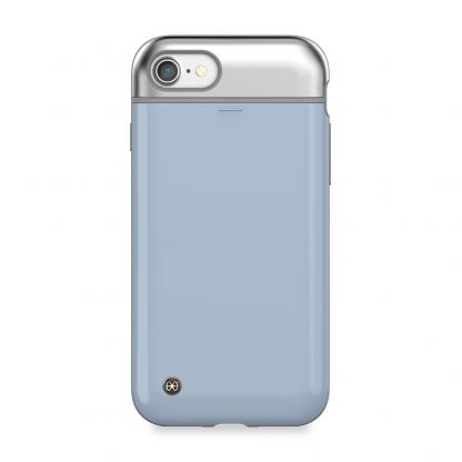 STILMIND Mystic Pebble Case - удароустойчив хибриден кейс с отделение за кр. карта за iPhone SE 2020, iPhone 7, iPhone 8 (син) 4