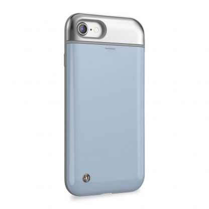STILMIND Mystic Pebble Case - удароустойчив хибриден кейс с отделение за кр. карта за iPhone SE 2020, iPhone 7, iPhone 8 (син) 3