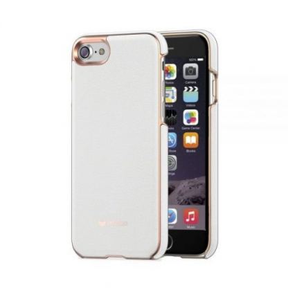 Mozo Leather Case - кожен кейс (естествена кожа) за iPhone 7 Plus, iPhone 8 Plus, iPhone 6S Plus, iPhone 6 Plus (бял) 2