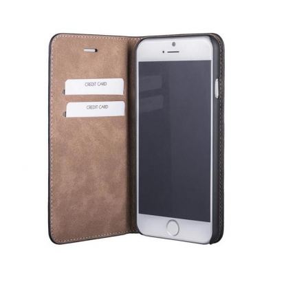 JT Berlin LeatherBook Magic Case - хоризонтален кожен (естествена кожа) калъф тип портфейл за iPhone 7 Plus, iPhone 8 Plus (черен) 2