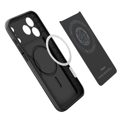 Качествен тънък матиран кейс с MagSafe за iPhone 18 Pro Max, iPhone 17 Pro Max - Spigen Thin Fit MagSafe Case (черен) 6