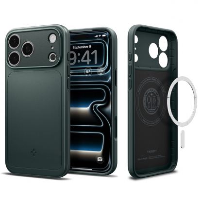 Качествен тънък матиран кейс с MagSafe за iPhone 18 Pro Max, iPhone 17 Pro Max - Spigen Thin Fit MagSafe Case (зелен) 2