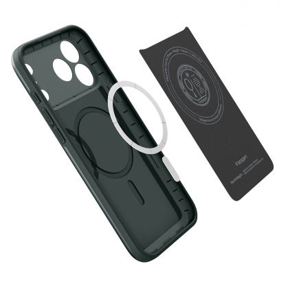 Качествен тънък матиран кейс с MagSafe за iPhone 18 Pro Max, iPhone 17 Pro Max - Spigen Thin Fit MagSafe Case (зелен) 8