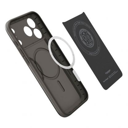 Качествен тънък матиран кейс с MagSafe за iPhone 18 Pro Max, iPhone 17 Pro Max - Spigen Thin Fit MagSafe Case (сив) 11