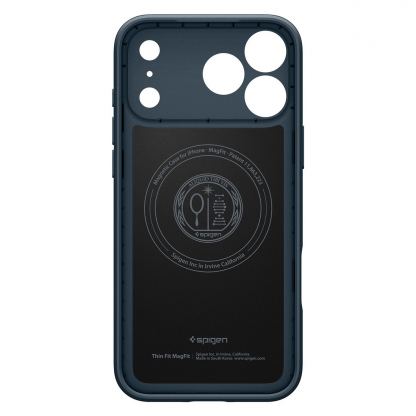 Качествен тънък матиран кейс с MagSafe за iPhone 18 Pro Max, iPhone 17 Pro Max - Spigen Thin Fit MagSafe Case (тъмносив) 5