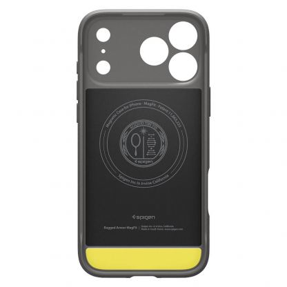 Удароустойчив силиконов (TPU) калъф с MagSafe за iPhone 18 Pro Max, iPhone 17 Pro Max - Spigen Rugged Armor MagSafe Case (сив) 4