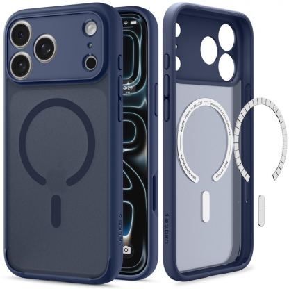 Хибриден кейс с висока степен на защита с MagSafe за iPhone 18 Pro Max, iPhone 17 Pro Max - Spigen Ultra Hybrid MagSafe Case (син) 13